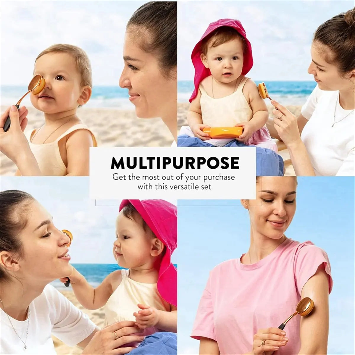 AA83 Sunscreen Brush Set - Lotion Applicator for Kids, Babies, Family and Adults for Face and Body