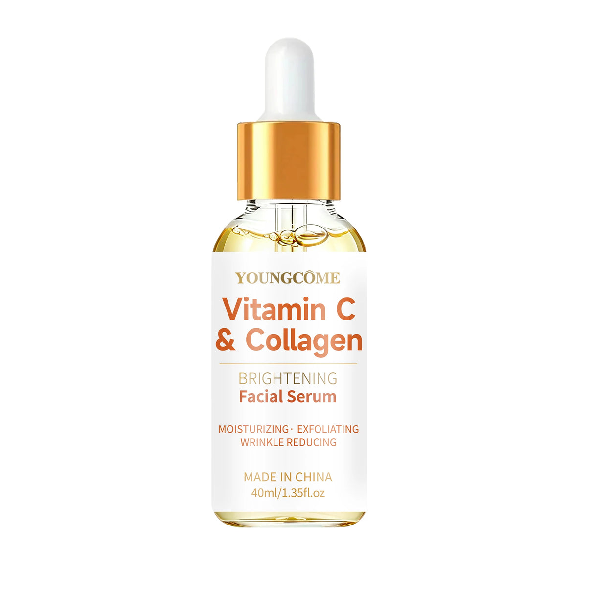 Facial Serum, YOUNGCOME Vitamin C & Collagen Hydrating Facial Serum, Lightweight Daily Moisturizing Serum with Nourishing Formul