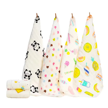 5 PCS Lot Muslin 6 Layers Cotton Soft Baby Towels Baby Face Towel Handkerchief Bathing Feeding Face Washcloth Wipe Burp Cloth