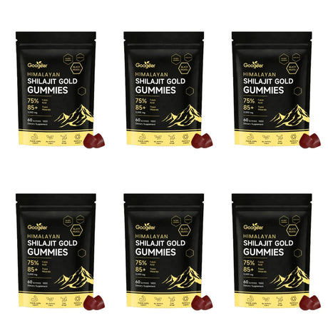 Himalayan Shilajit Gold 60 Gummies Minerals Formula Supports Energy Boost & Body Vitality Natural Nutritional Dietary Supplement