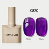 MAYCHAO Glitter Gel Nail Polish 7.3ml Semi-permanent Sequins Shiny Gel Base Top Coat Soak Off UV LED Varnish Nail Art Decoration