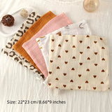 3/5Pcs 6-Layer Pure Cotton Baby Cotton Washcloth Soft Gauze Cotton Newborn Burp Cloth Absorbent Baby Towels Square Towels