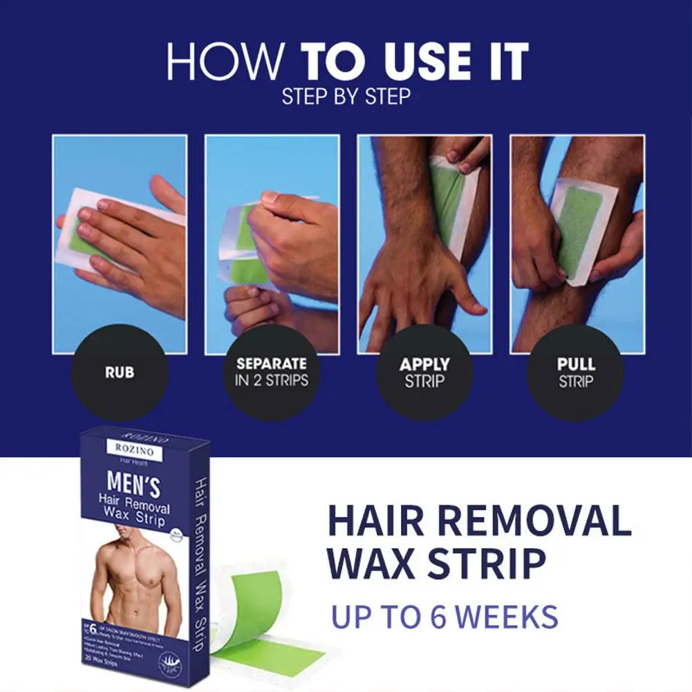 20stick Professional Hair Removal Wax Strips For Summer Depilation Double Sided Cold Wax Paper For Leg Body Face Useful G5Z3