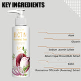 Daily Use Biotin Onion Rosemary Shampoo Gentle Mild Formula Clean Scalp Impurities Support Long Term Healthy Hair Growth 150g