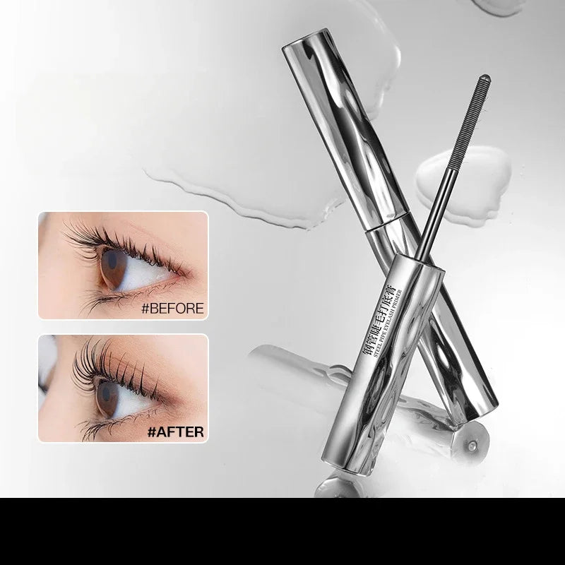 Metal Iron Lashes Mascara Waterproof Silk Fiber Mascara Black Long Curling Eyelash Extensions Non-clumping Eyes Makeup Cosmetics