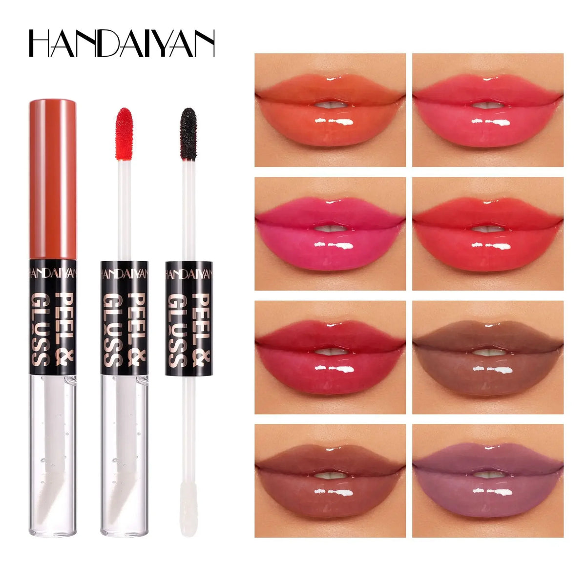 HANDAIYAN Matte Peel-Off Lip Stain Waterproof Transfer-Proof & Moisturizing 2-in-1 | Long-Lasting Lip Gloss & Lipstick