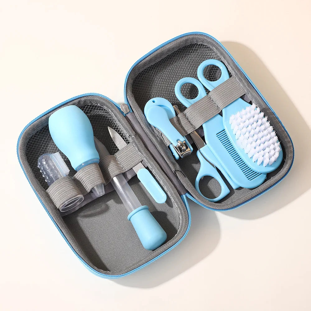 4/8/13pcs Newborn Daily Nail Care Kit Nail Clipper Tool Health Kit Thermometer Comb Care Kit