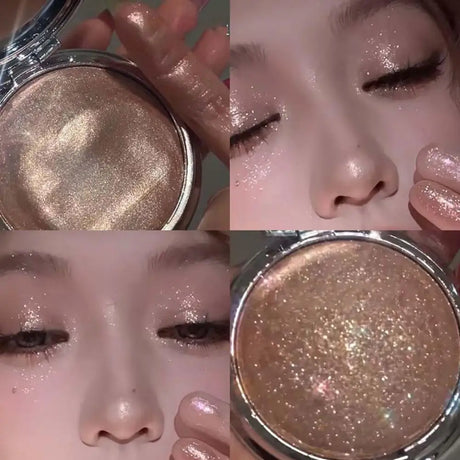 Diamond Highlighter Powder Palette Waterproof High Gloss Glitter Body Highlight Eyeshadow Face Contour Illuminator Makeup