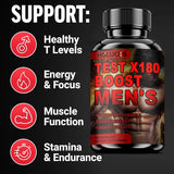 Natural Male Test Booster Capsules, Supports Healthy T Levels, Vitality, Stamina, Muscle Strength & Sustained Daily Energy