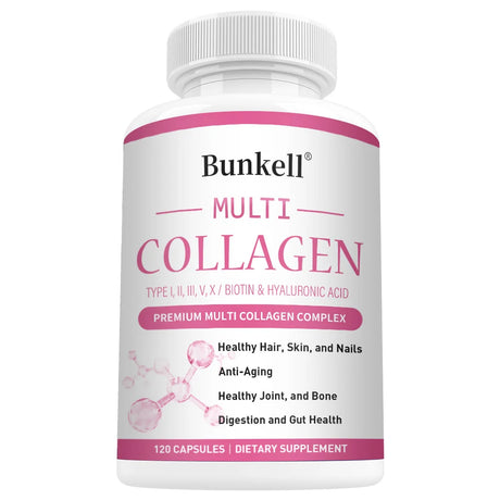 Multi Collagen Complex Capsules - with Hyaluronic Acid, Biotin - Protect Bones and Joints,Promotes Skin Health