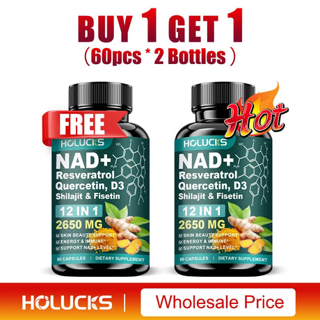 NAD Supplements, Enhances Cellular Vitality, Promotes Cell Repair, Anti-Aging, Boosts Energy and Focus