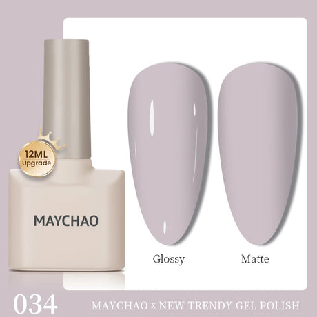 MAYCHAO 12ml Gel Nail Polish Set Professional Salon Nail Art Gels Varnish UV LED Semi Permanent Nail Lacquer Nail Supplies