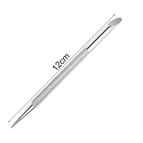 Nail Circle Beveled Head Stainless Steel Cuticle Pusher Nail Art Sanding Tablet Manicure Sticks Tool for Salon Nails Accessories