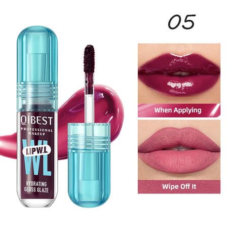 1PC mirror lip gloss, moisturizing, lightweight, non greasy, long-lasting luster, non stick to cup lip gloss
