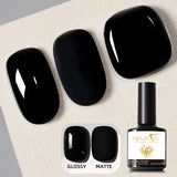 10ml Black Nail Gel Polish Soak Off UV LED Varnish Manicure Tools Design For Home Salon Nail Art DIY Winter For Cool Girls