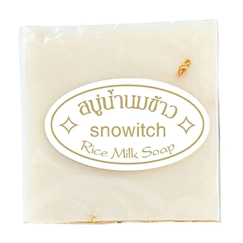 Thai Rice Milk Soap Handmade Soap Bar Gentle Facial Body Bath Shower Cleansing Moisturizing Nourishing Skin Face Body Wash Bar