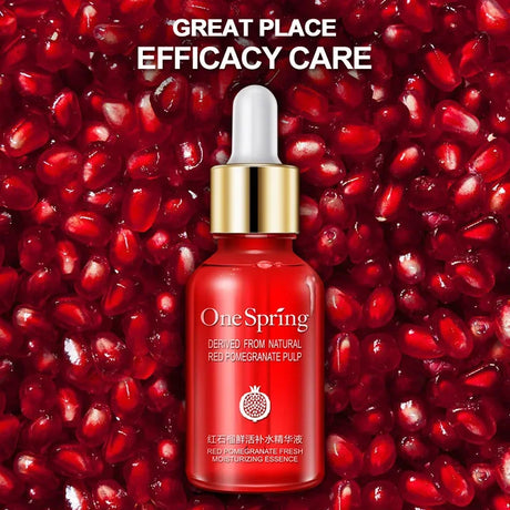 Red Pomegranate Fresh Moisturizing Facial Essence Oil Control Face Sreum Shrink Pores Skin Care Deeply Nourishes Refreshing