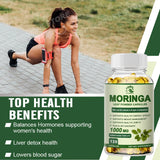 Moringa Extract Capsule Anti Stress Improve Sleep Enhance immunity Antioxidant - 60/120 Capsules