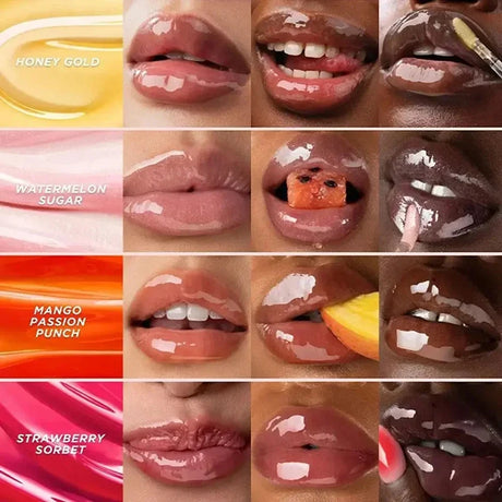 INS Popular Gisou Honey Watermelon Long-lasting Moisturizing Lip Balm Lip Oil Care For Lips Plumping Exfoliating Gloss Oil Care