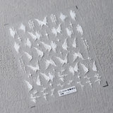 3D Embossed Butterfly Nail Art Stickers Decals Self-Adhesive Nail stickers 5D Black Butterfly Nail Supplies