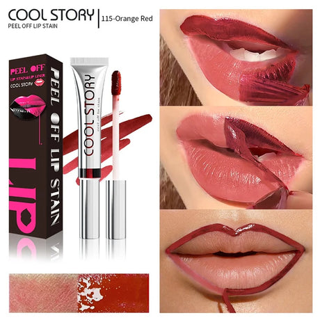Black Brown Peel Off Lip Stain Transfer Proof Non-stick Cup Natural Lipgloss Lasting Waterproof Matte Tear-off Lip Tint Cosmetic