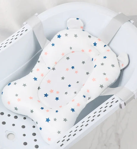 Baby Bathtub Pad Ajustable Bath Support Seat Mat Shower Cushion Newborn Foldable Baby Bath Seat Floating Security Water Pad