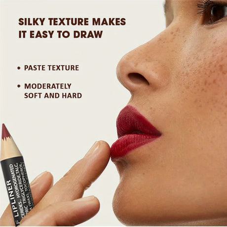 6 PCS/SET Ultra-Fine Wood Lip Liner Set - Nude Brown Collection, Velvet Matte Long Lasting Waterproof 18 Colors Lip Combo