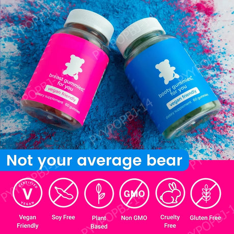 Top&Peach Support Combo Pack Multivitamin Gummies for Women Includes Herbal Extracts & Essential Vitamins Gluten Free  60 Count