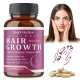 Hair Growth Vitamins for Women and Men - with Biotin & Saw Palmetto, Naturally Regrow Stronger & Healthier Hair, Skin and Nails