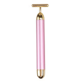 24K Electric Face-Lifting Rose Gold Stick T-Shaped Tacial Massager Skin Tightening Electric Beauty Instrument