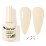 VIP5 Venalisa Nail Gel Polish Jelly Color HEMA/TPO FREE Nude Pink Semi Permanent Soak Off UVLED Gel Polish Sparkle Gel Varnish