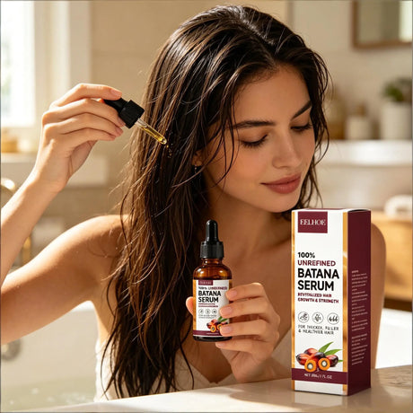 Batana Oil Shampoo Deep Cleaning Moisturizing Smooth Anti Frizzy Repair Damaged Hair Regulate Scalp Oil Regrowth Hair Care Set