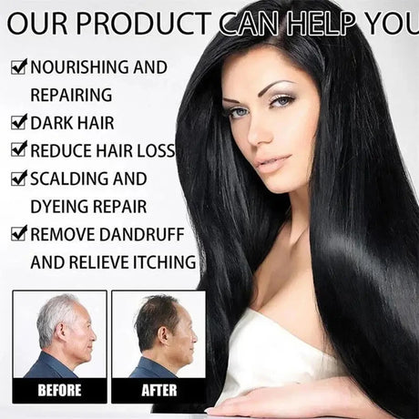 Pure Natural Herbal Hair Dye Shampoo Change Hair Color Cover Gray Hair White Hair Treatment Bubble Plant Hair Dye Hair Care New
