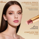 O'CHEAL Three Color Eye Shadow Stick Gradient Delicate Shiny Waterproof Glitter Eye Shadow Waterproof Long-Lasting Eye Cosmetics