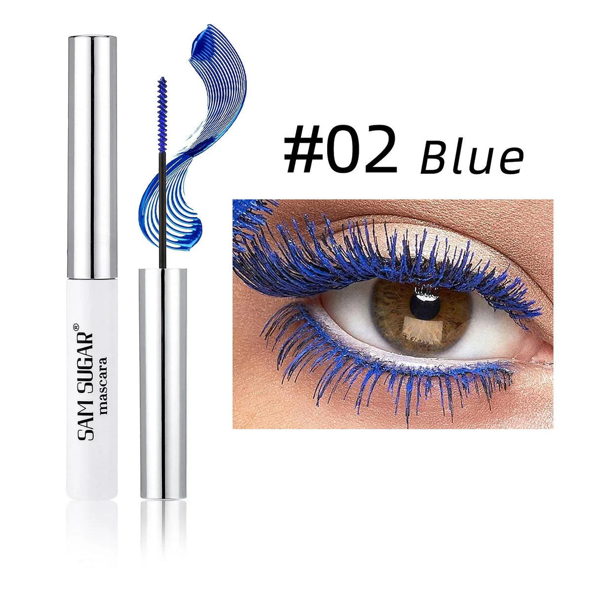 Colorful Slender Mascara Waterproof Fast Drying Curling Eyelashes Multicolor Lashes Makeup Long Lasting Blue Green Cosmetics