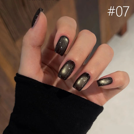 12ml 1-21pcs Brown Gold Cat Eye Gel Nail Polish Hot Selling Winter Whitening Magnet Gel Polish Gold Nails Nail Supplies Nail Art