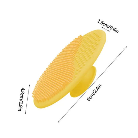 Baby Scalp Scrubber Baby Bath Hair Brush Soft Silicone Cleaning Tool for Cradle Cap Suction Cup Massage Comb for Boys Girls