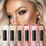 Face Pearl Diamond Highlighter Stick Contour Nose Shadow Lasting 3D Brightening Cheek Blusher Illuminator Repairing Makeup Pen