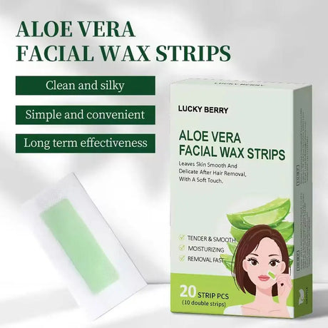 20strips/box Facial Wax Strips For Hair Removal Depilatory Wax Paper Cold Wax Strips Paper For Face Neck Arm Leg Beauty Tools