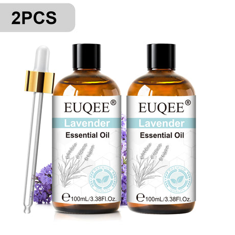 EUQEE 3.38FI.Oz. Aromatherapy Essential Oil For Reed Diffuser Humidifier-100ml Vanilla Lavender Cinnamon Lemon Essential Oils