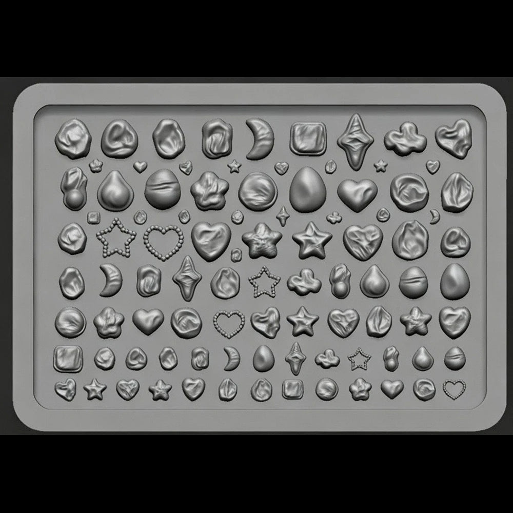Ocean Themed Silicone Nail Art Mold Baroque Pearl Love Summer Beach Shell Conch Starfish Pattern 3D Carving Template Mold
