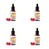Vitamin B12 Liquid Drops 60ml Raspberry Flavor with Vitamin B6+B1 Etc Multivitamin Support Energy Recovery & Brain,Heart Health