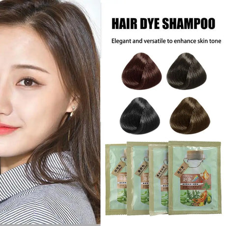 30ML/Bag Bubble Hair Dye Shampoo 3 in 1 for Women/Men, Natural Plant Hair Color for Gray Hair Coverage,Nourishing Root Touch-up