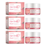 Peach Brightening Lip Scrub Exfoliating Pink Plumper Moisturize Smooth Skin Repair Lighten Fine Line Dead Skin Remover Lip Scrub