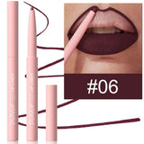 6Pcs Velvet Matte Lip Liner Pencil Set High Pigment Smooth Silky Texture Easy to Color & Define Lip Contours Daily Lip Makeup