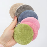 80 Round Absorbent Face Wash Pads 6Pcs, Machine Washable, Reusable Makeup Remover Tool, Suitable for All Skin Types
