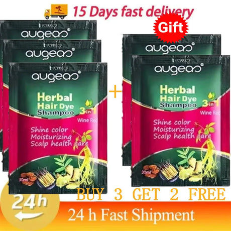 Pure Natural Herbal Hair Dye Shampoo 5 Minutes Change Hairs Color Non-irritating Repair Gray White Fashion Hair Care Women Men