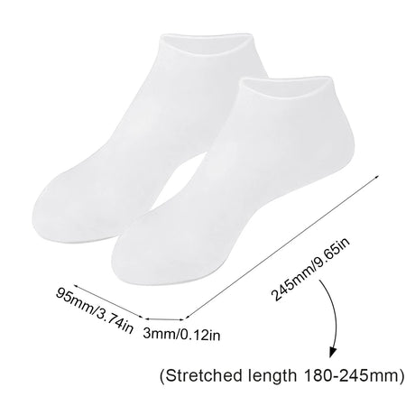 Silicone Socks and Gloves - Moisturizing Gel Spa Exfoliation Prevent Dry Cracked Dead Skin Remover Protector Foot/Hand Care Tool