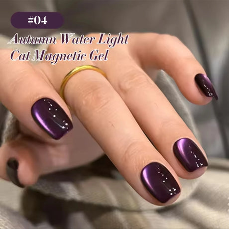 12ml 1-21pcs Brown Gold Cat Eye Gel Nail Polish Hot Selling Winter Whitening Magnet Gel Polish Gold Nails Nail Supplies Nail Art