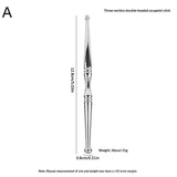 New Acupuncture Stick Double Head Face Massage Tool, Stainless Steel Acupressure Pen, Ear & Body Acupoint Probe For Muscle Relie